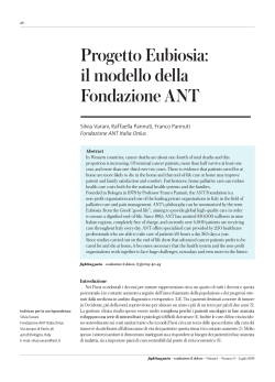 Progetto Eubiosia: il modello della Fondazione ANT