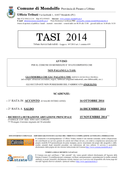 Informazioni TASI 2014