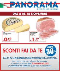 DAL 6 AL 16 NOVEMBRE