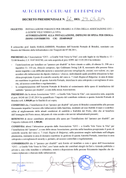 D.P. 82 del 29.05.2014 - Autorità Portuale di Brindisi
