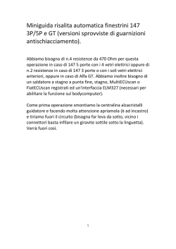 Guida risalita alzacristalli elettrici da telecomando 147/GT
