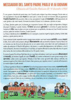 MESSAGGIO DEL SANTO PADRE PAOLO VI AI