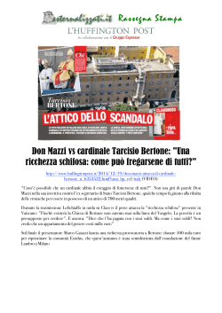 Don Mazzi vs cardinale Tarcisio Bertone- "Una