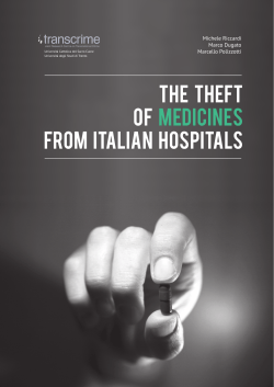 THE THEFT OF MEDICINES from ITALIAN HOSPITALS