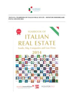 yearbook of italian real estate – monitor immobiliare data