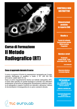 Il Metodo Radiografico (RT)