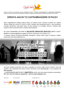 DIVENTA ANCHE TU CONTRABBANDIERE DI PACE