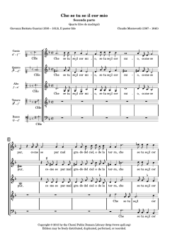 Che se tu se il cor mio - Choral Public Domain Library