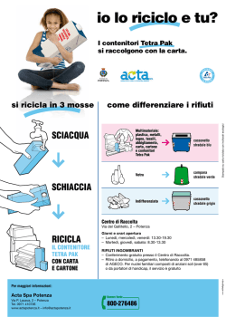 io lo riciclo e tu?