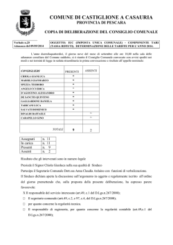 determinazione tariffe tari 2014 - Comune di Castiglione a Casauria