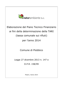 piano finanziario tari 2014