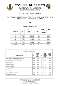avviso tari 2014 - Comune di Capizzi