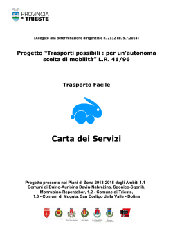 La Carta dei Servizi - Provincia di Trieste