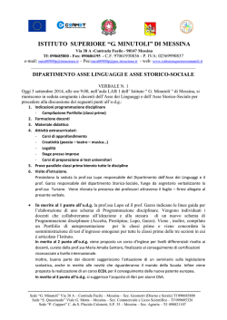 DIPARTIMENTO LINGUAGGI - Istituto Superiore "G. Minutoli"