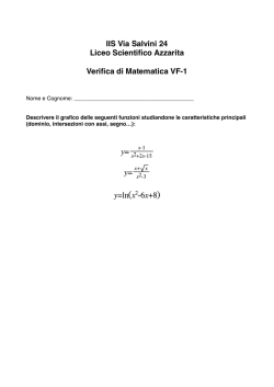 IIS Via Salvini 24 Liceo Scientifico Azzarita Verifica di Matematica VF-1
