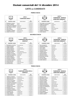 Elezioni consorziali del 14 dicembre 2014