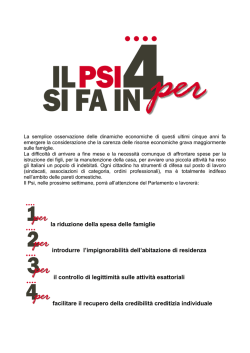 il psi si fa in 4 contro il disagio e la poverta