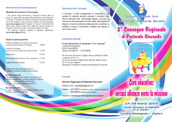 Brochure Convegno Regionale PG 2014