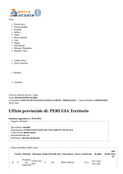 Ufficio provinciale di: PERUGIA Territorio