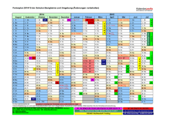 Ferienplan 2014/15 der Schulen Besigheims und Umgebung