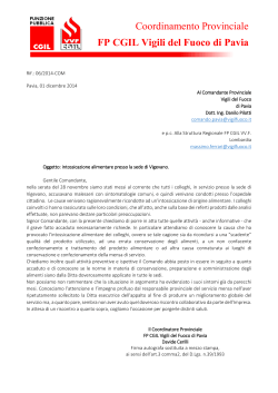 Coordinamento Provinciale FP CGIL Vigili del Fuoco di Pavia