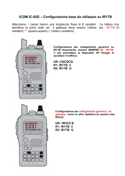 IC-92 D: configurazione per collegamento generico via gateway (