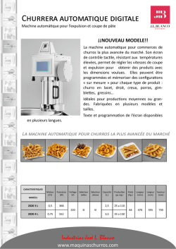 churrera automatique M-2020 - Industrias José Luis Blanco