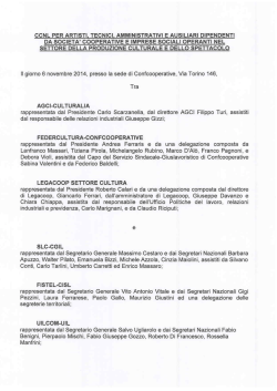 CCNL Coop Spettacolo - Verbale sottoscrizione