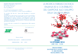 La ricerca farmacologica italiana ed il contributo del Giappone