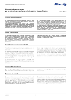 Disposizioni complementari per la determinazione di un