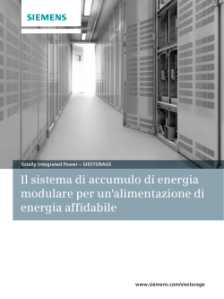 Il sistema di accumulo di energia modulare per un