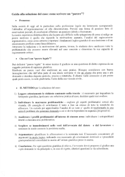 Guida alla soluzione del caso: come scrivere un “parere”?