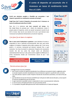 Il conto di deposito ad accumulo che ti riconosce un tasso di