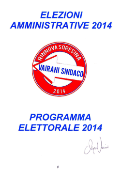 ELEZIONI AMMINIS TRA TI VE 2014