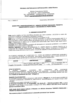 bando orientamento - Istituto Comprensivo di Carpenedolo (BS)