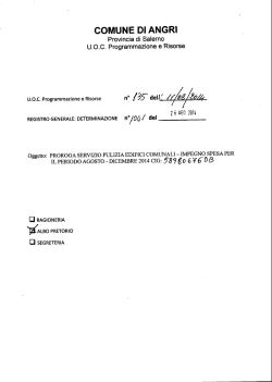 Determina n.1041-2014 Proroga servizio pulizia