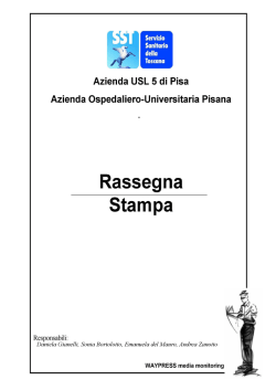 Il Senato non pubblica le - Azienda Ospedaliera Pisana