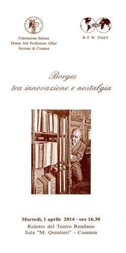 Invito - Borges tra innovazione e nostalgia
