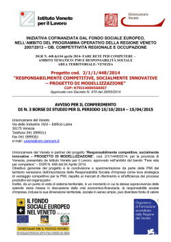 DGR 448 VE Borse di Studio
