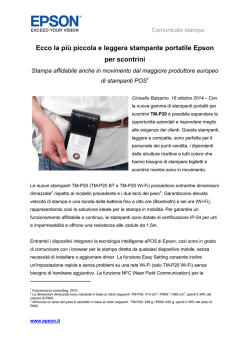 Ecco la pi&ugrave; piccola e leggera stampante portatile Epson