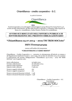 “ChiantiBanca 23.07.2014 – 2019 TM TRIM SOCI160” ISIN