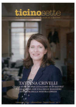 Italiano, lingua dinamica Tatiana Crivelli. 11Nel panorama