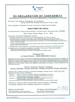EC DECLARATION OF CONFORMITY