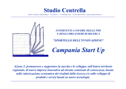 Contributi alle Start Up della Campania