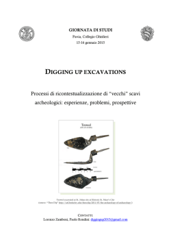 Digging Up Pavia 2015 - Istituto Italiano di Preistoria e Protostoria