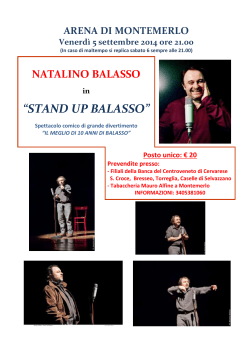 Manifesto Stand Up Balasso