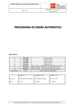 Procedura di esami automatici (QA-ESA10)