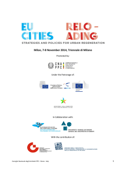 Milan, 7-8 November 2014, Triennale di Milano