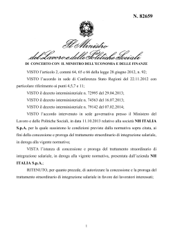 Decreto n. 82659 del 19/06/2014 - Ministero del Lavoro e delle