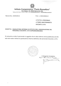 Graduatorie interne personale a tempo indeterminato